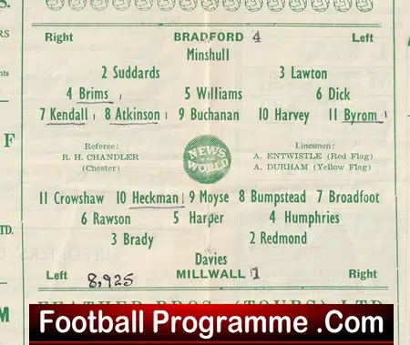 Bradford Park Avenue v Millwall 1959 - Image 3