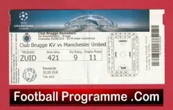 Brugge v Manchester United 2015 – Football Ticket