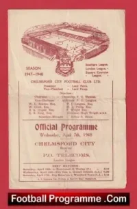 Chelmsford City v Post Ofice Telecoms 1948 – 1940s Programme