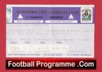 Coventry City v Manchester United 1997 – Match Ticket