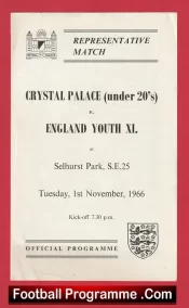 Crystal Palace v England Youth 1966 – Brooking + Royle