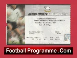 Derby County v Manchester United 1997 – Football Ticket