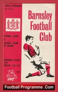 England Footall League v Ireland League 1969 – Barnsley FC