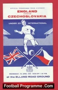 England v Czechoslovakia 1965 – Under 23’s at Leeds + Norman Hunter