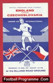 England v Czechoslovakia 1965 – Under 23’s at Leeds + Norman Hunter