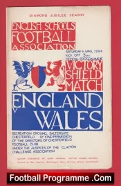 England v Wales 1964 – Schoolboys Game Chesterfield