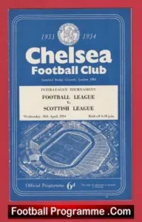 Football League v Scotland League 1954 – at Chelsea