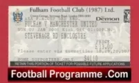 Fulham v Manchester United 2001 – Football Ticket