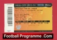 Hull City v Manchester United 2013 – Match Ticket