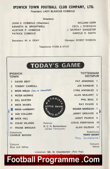 Ipswich Town v Tottenham 1969 - Image 3
