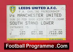 Leeds United v Manchester United 2000 – Football Ticket