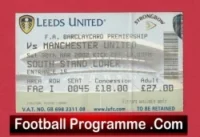 Leeds United v Manchester United 2002 – Match Ticket