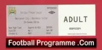 Manchester City v Manchester United 2010 – Match Ticket