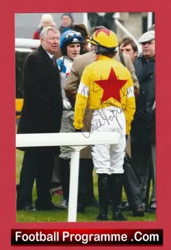 Manchester United Alex Ferguson Autograph Signed Horse Racing Picture Man Utd - sports memorabilia