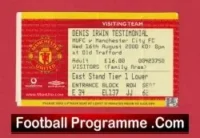 Manchester United Denis Irwin Testimonial Ticket 2000 Man Utd Ticket
