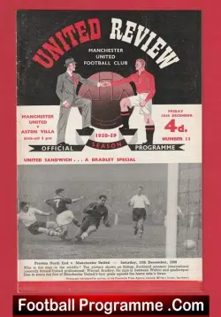 Manchester United v Aston Villa 1958 – Man Utd 58