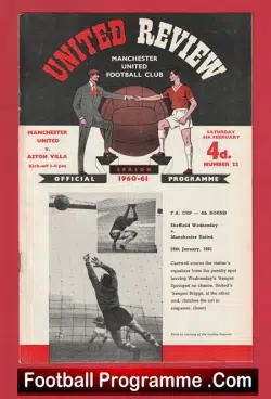 Manchester United v Aston Villa 1961 – Man Utd 61