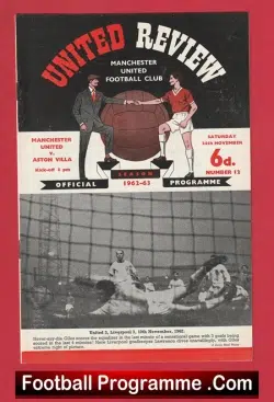 Manchester United v Aston Villa 1962 – Man Utd 62