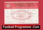 Manchester United v Aston Villa 1991 – Football Ticket
