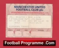 Manchester United v Brighton 1993 – FA Cup Ticket Man Utd