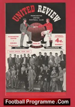 Manchester United v Chelsea 1958 - Man Utd 58 - football programme