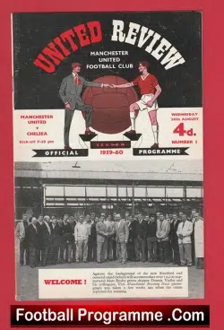 Manchester United v Chelsea 1959 - Man Utd 59 - football programme