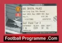 Manchester United v Crystal Palace 2004 – Match Ticket