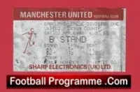 Manchester United v Derby County 1988 – Match Ticket