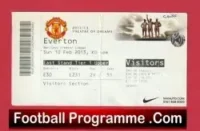 Manchester United v Everton 2013 – Match Ticket