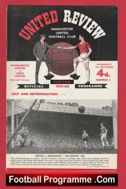 Manchester United v Leeds United 1959 - Man Utd 59 - football programme