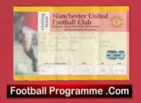 Manchester United v Leicester City 1998 – Match Ticket
