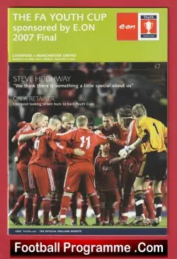 Manchester United v Liverpool 2007 - FA Youth Cup Final Youths 07 - football programme