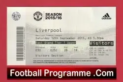 Manchester United v Liverpool 2015 - Match Ticket - football memorabilia