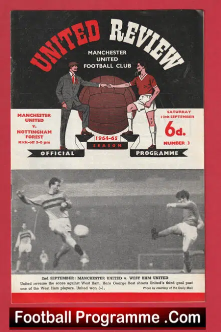 Manchester United v Nottingham Forest 1964 – Man Utd 64