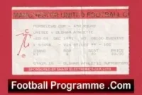 Manchester United v Oldham Athletic 1991 – League Cup Football Ticket