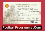 Manchester United v Sheffield United 2007 – Football Ticket