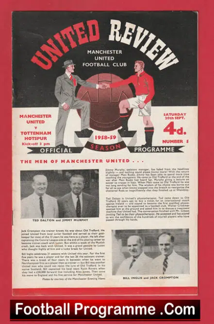 Manchester United v Tottenham 1958 – Man Utd 58