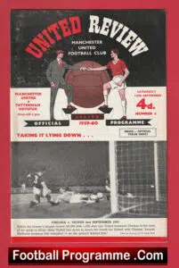 Manchester United v Tottenham 1959 – Man Utd 59 + Token Sheet
