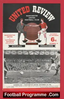 Manchester United v Tottenham 1965 – Man Utd 65