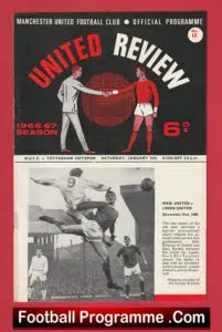 Manchester United v Tottenham 1967 – Man United Programmes