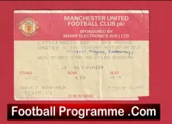 Manchester United v Tottenham 1989 – Football Ticket