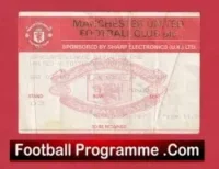 Manchester United v Tottenham 1992 – Football Ticket