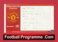 Manchester United v Tottenham 2000 – Football Ticket