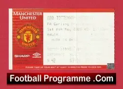 Manchester United v Tottenham 2000 - Football Ticket - football memorabilia