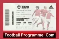 Manchester United v Tottenham 2016 – Match Ticket