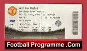 Manchester United v West Ham United 2008 – Match Ticket