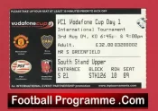 Manchester United – Vodafone Tournament Man Utd 2004 Ticket Pre Season Day 1
