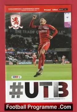 Middlesbrough v Huddersfield Town 2019 - football programme