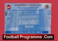Middlesbrough v Manchester United 2000 – Match Ticket
