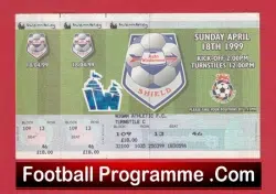Millwall v Wigan Athletic 1999 – Ticket Shield Cup Final Wembley